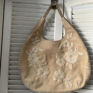 Brand new Aerin embroidered flower bag!